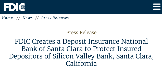 Silicon Valley Bank破綻