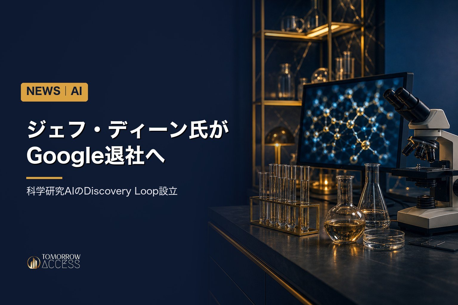 ジェフ・ディーン氏がGoogle退社へ、科学研究AIのDiscovery Loop設立