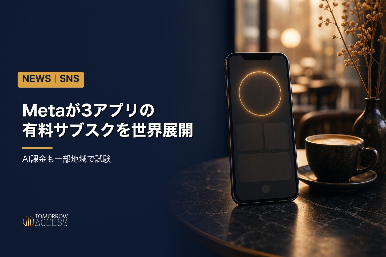 Metaが3アプリの有料サブスクを世界展開、AI課金も一部地域で試験