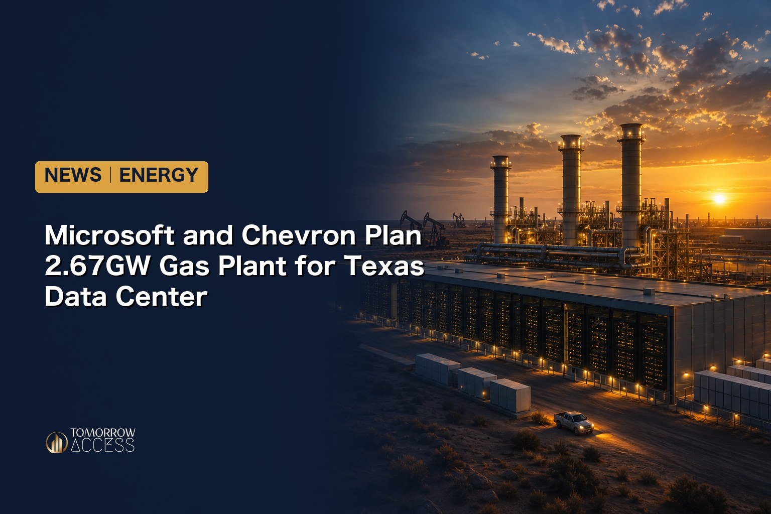Microsoft and Chevron Plan 2.67GW Gas Plant for Texas Data Center