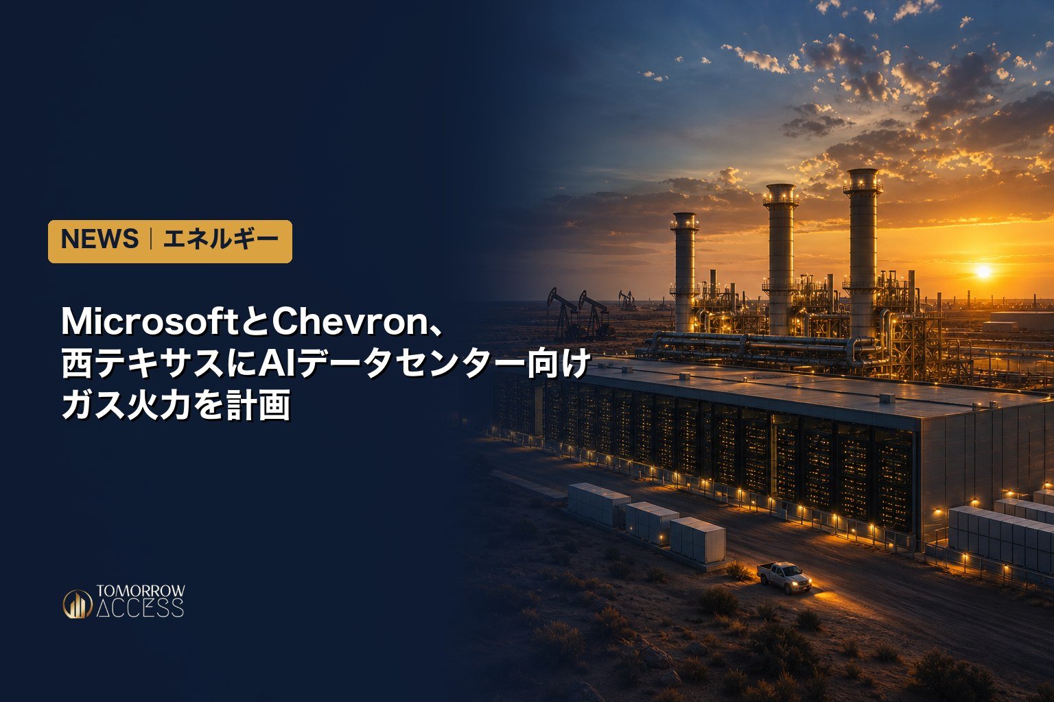 MicrosoftとChevron、西テキサスにAIデータセンター向けガス火力を計画