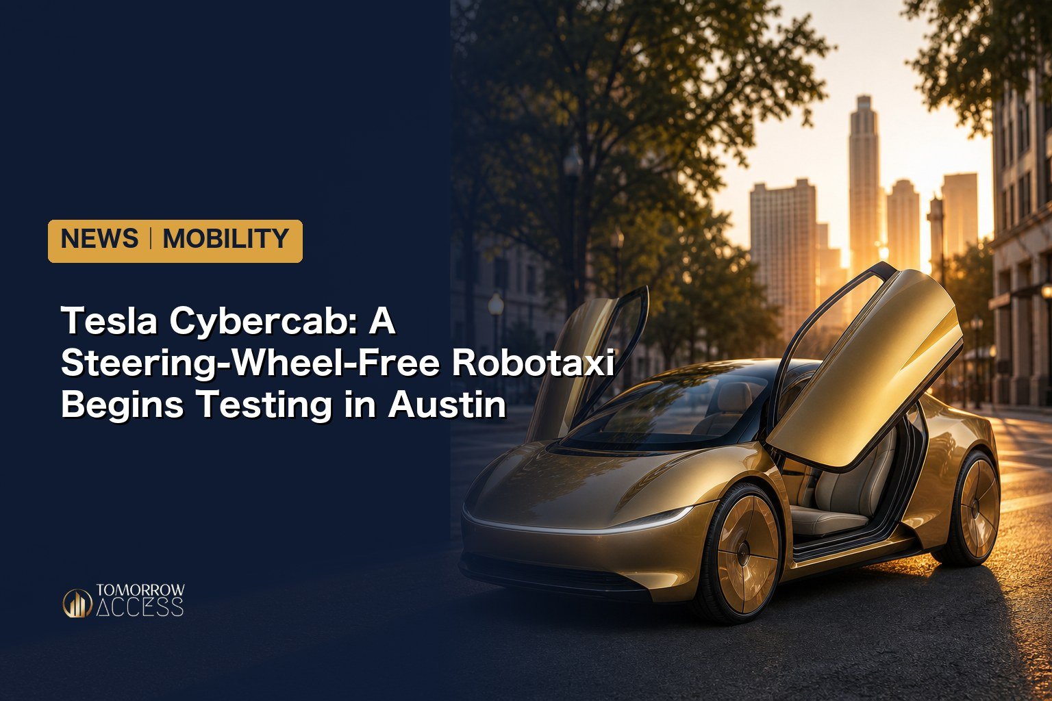 Tesla Cybercab: A Steering-Wheel-Free Robotaxi Begins Testing in Austin
