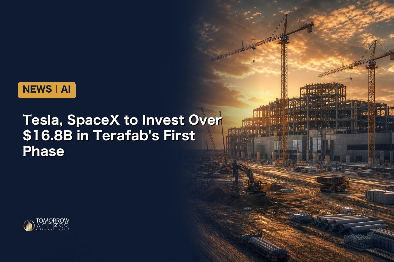 Tesla, SpaceX to Invest Over $16.8B in Terafab's First Phase