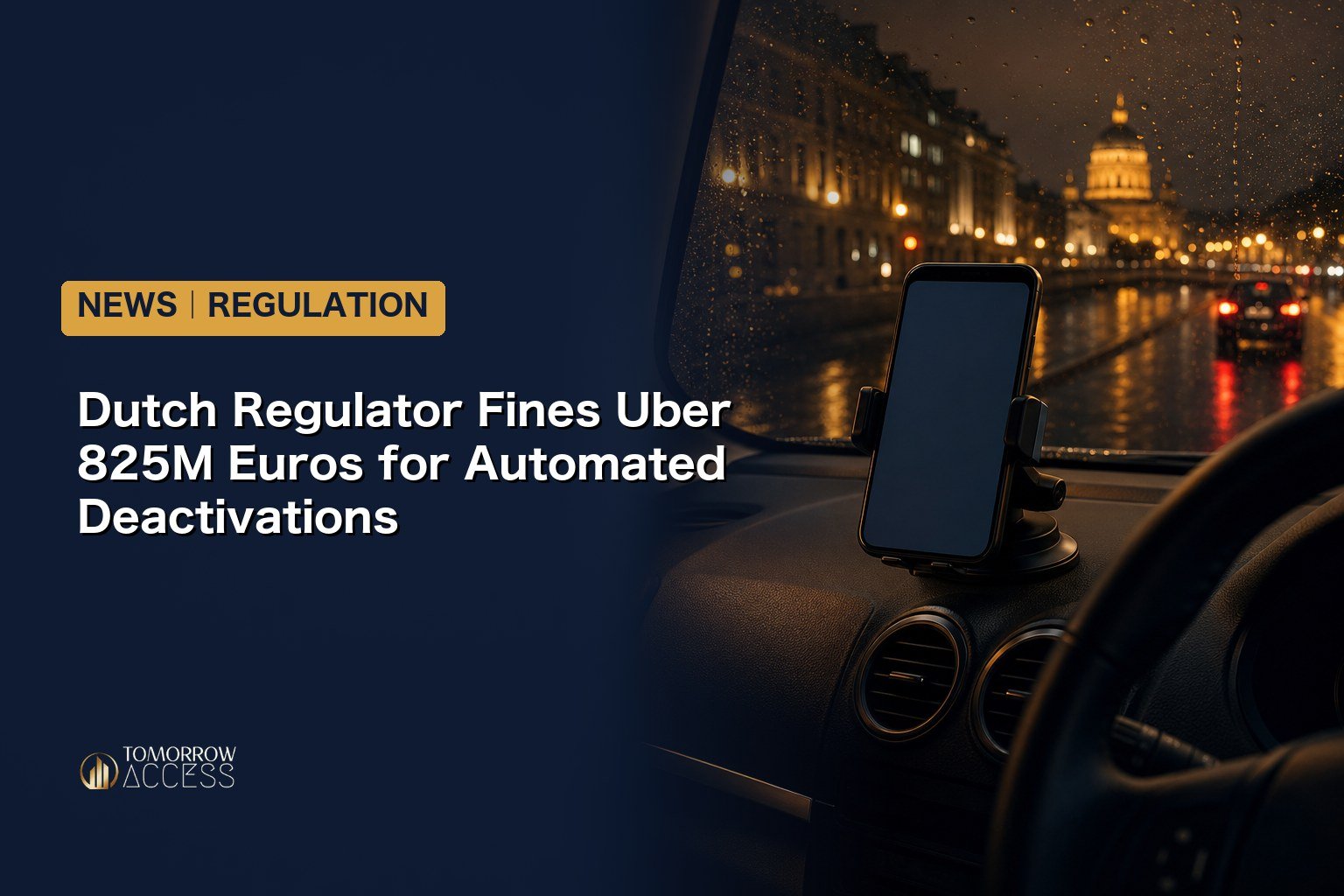 Dutch Regulator Fines Uber 825M Euros for Automated Deactivations