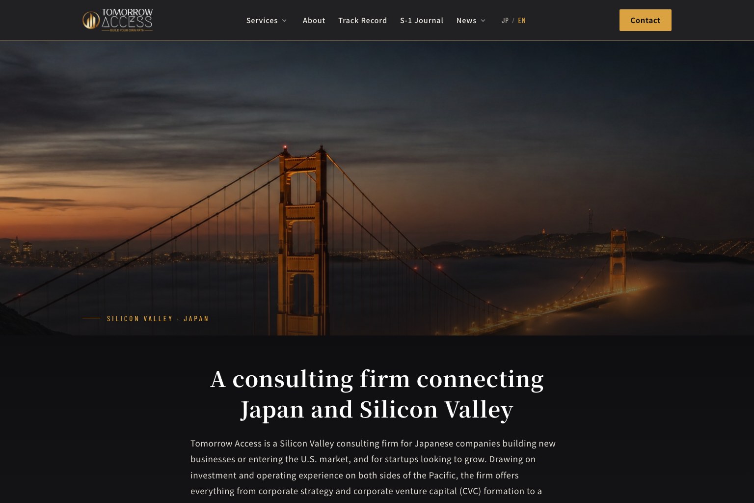 The home page of the redesigned Tomorrow Access website (article banner)